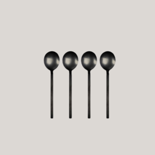 Leeff Spoons Charlot set of 4 black