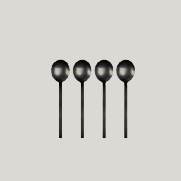 Leeff Spoons Charlot set of 4 black