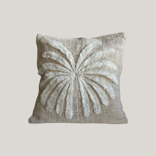 Kussenhoes Isla Palm Natuurlijk wit