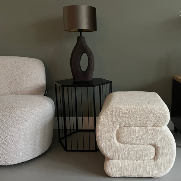 Poef Boucle - Creme - Afbeelding 2