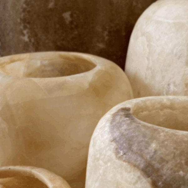 Waxinelichthouder Alabaster Medium