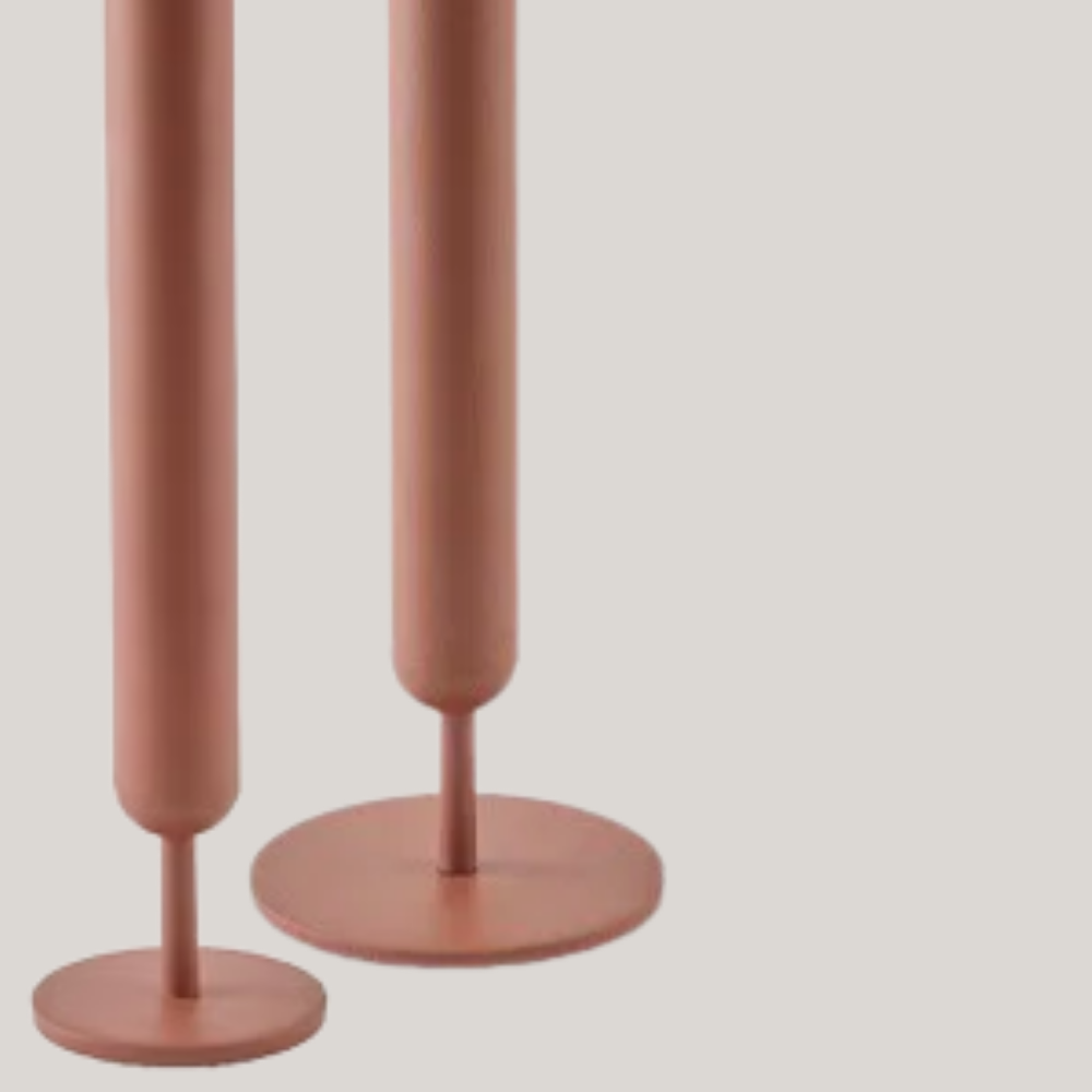 KNOX Kandelaar Set van 2 Terracotta – 30 & 40 cm detail